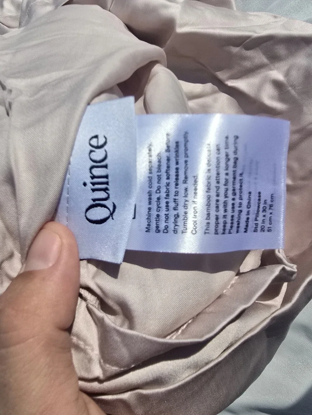 Quince SOFT BLUSH Bamboo Twin Fitted Sheet Set 1 Standard Pillow Case